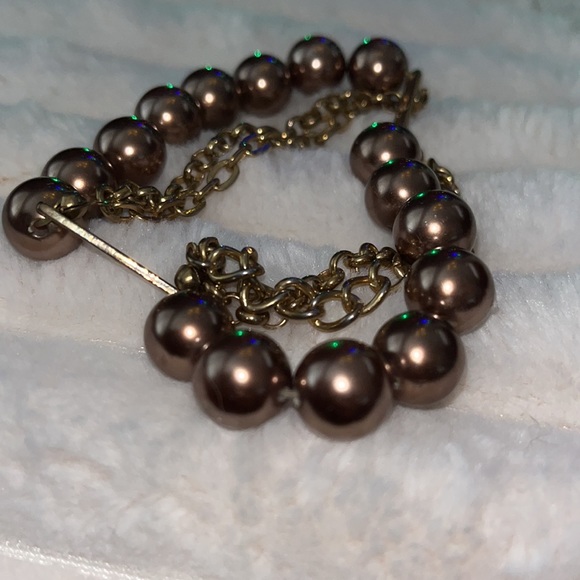 Brown/bronz elasticized bracelet - Picture 5 of 5